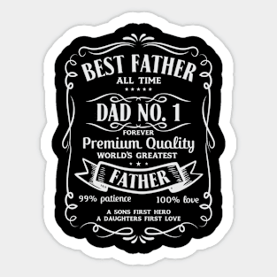 Best Father All Time Dad Sticker